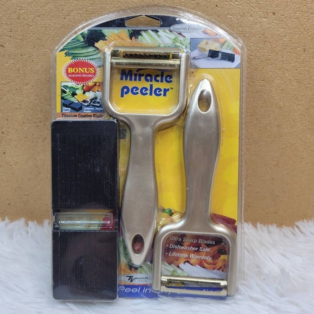 Miracle Peeler by Gourmet Trends  Peeler - Julianne - Slicing Board New